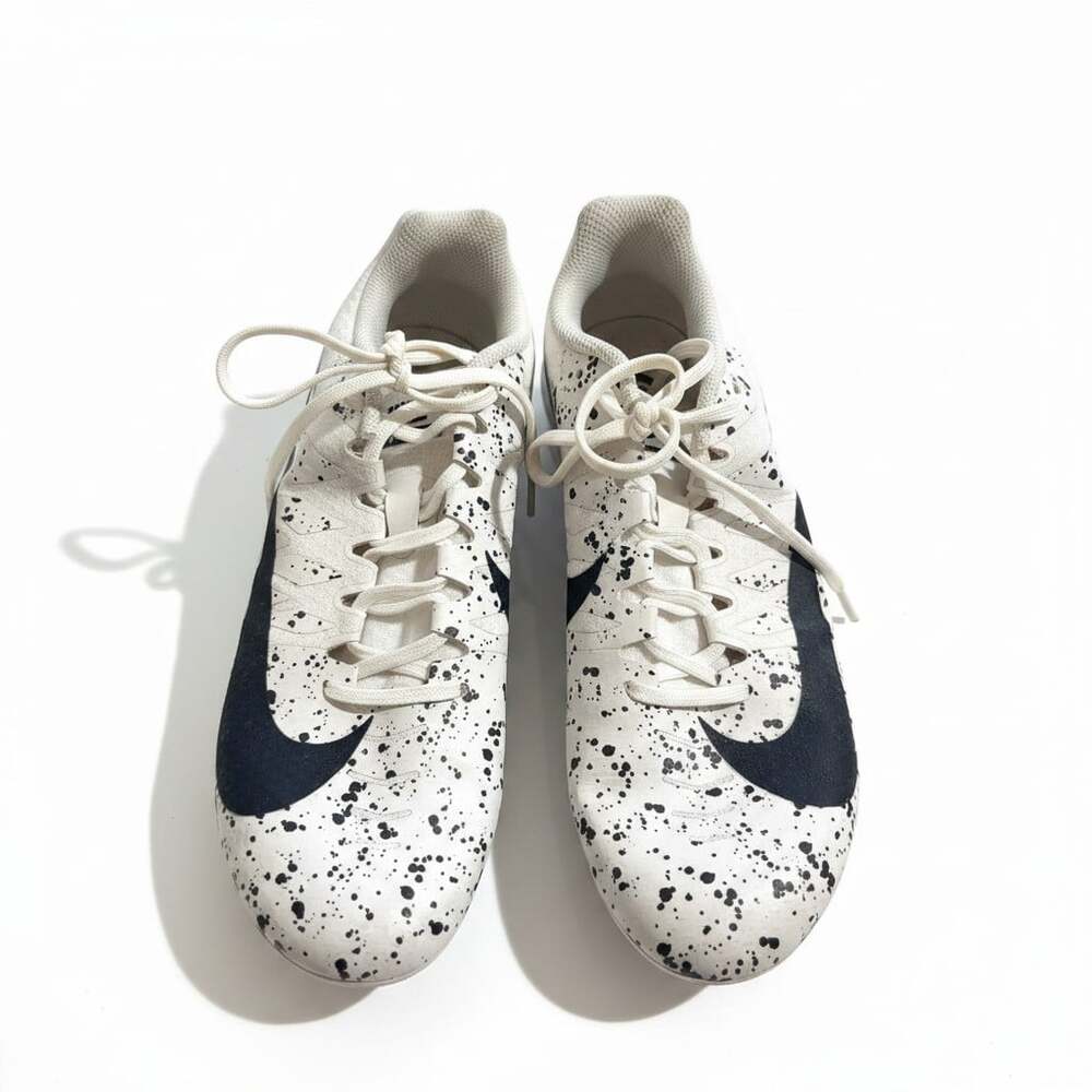 Nike Zoom Rival S 9 Track Spikes Men's Size 9 White/Black Paint Splatter